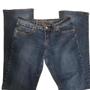 New York BONGO denim division Button Flap Back Pockets Sz 9 Jeans